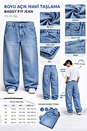 BEBECAN 11/15 YAŞ BAGY JEAN AÇIK MAVİ KOT PANTOLON