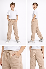 BEBECAN BELDEN VE PAÇADAN LASTİKLİ ERKEK ÇOCUK PANTOLON