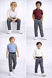 BEBECAN RAHAT KESİM KEMER DETAYLI ERKEK ÇOCUK PANTOLON