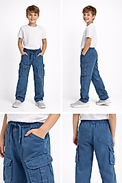 BEBECAN KARGO CEP BELDEN LASTİKLİ ERKEK ÇOCUK PANTOLON