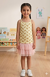 POLİ KIZ ÇOCUK DESENLİ ATLET