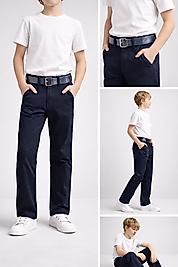 BEBECAN KEMERLİ RAHAT KESİM ERKEK ÇOCUK PANTOLON