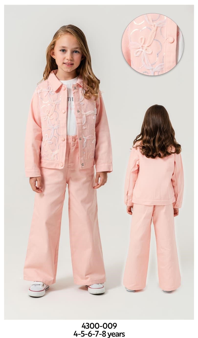 BEBECAN KIZ ÇOCUK  KOT CEKET PANTOLON VE TİŞHÖRT TAKIMI