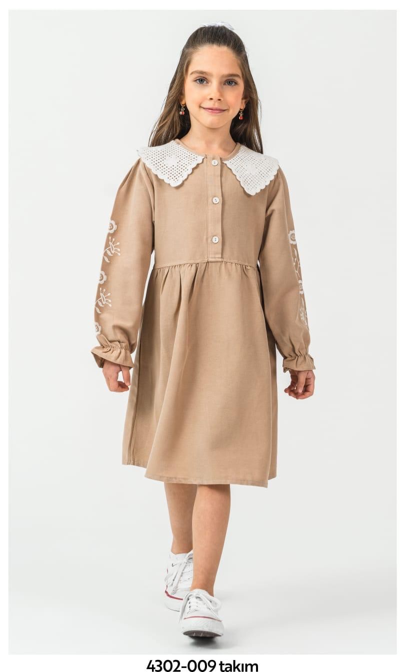 BEBECAN DANTEL DETAYLI KIZ ÇOCUK ELBİSE