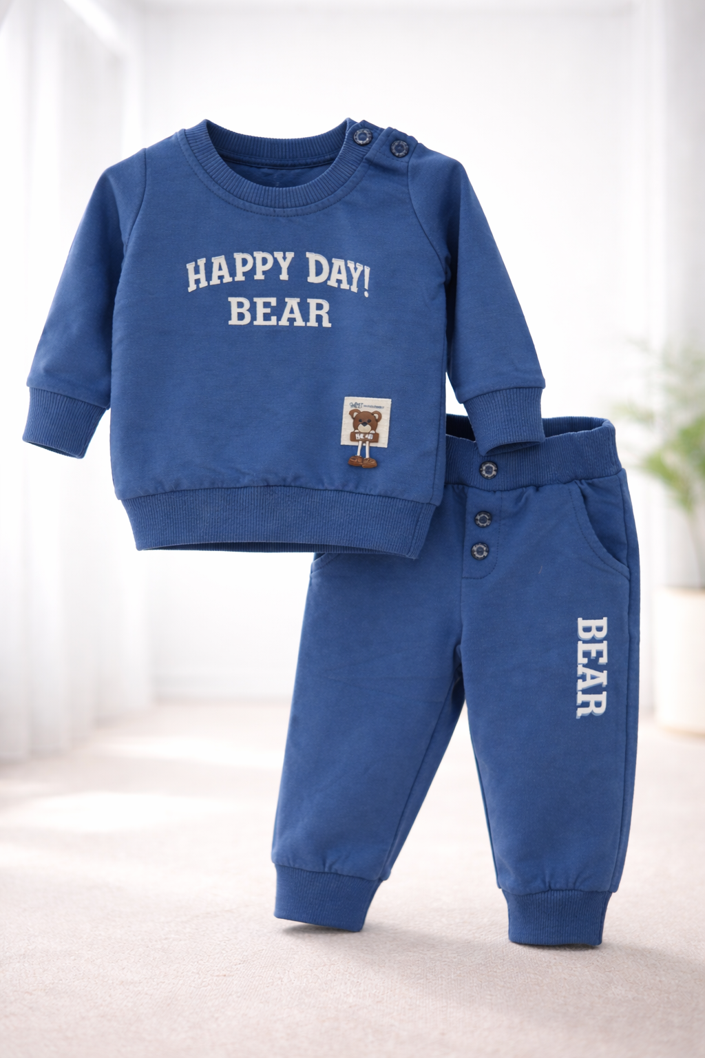 BEBECAN HAPPY DAY BEAR 6/24 AY 2'Lİ ERKEK BEBEK TAKIMI