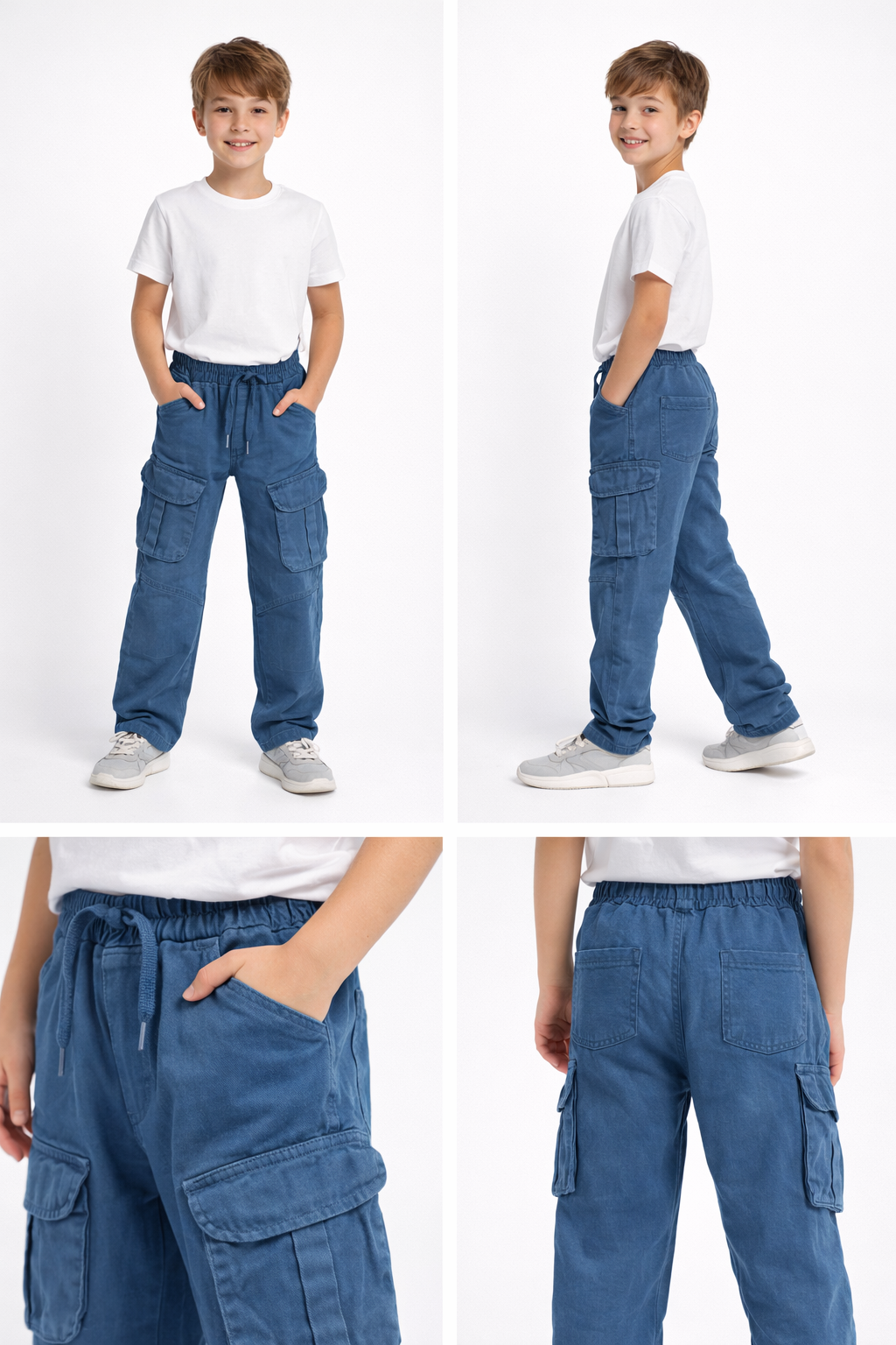 BEBECAN KARGO CEP BELDEN LASTİKLİ ERKEK ÇOCUK PANTOLON