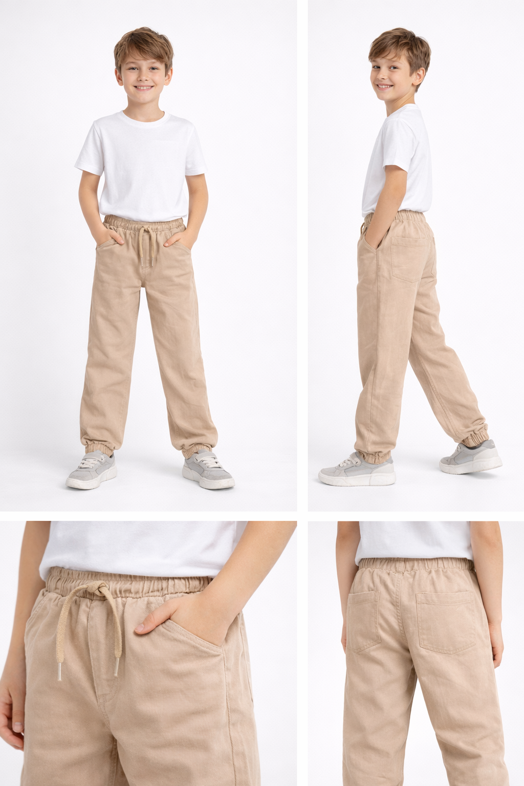 BEBECAN BELDEN VE PAÇADAN LASTİKLİ ERKEK ÇOCUK PANTOLON